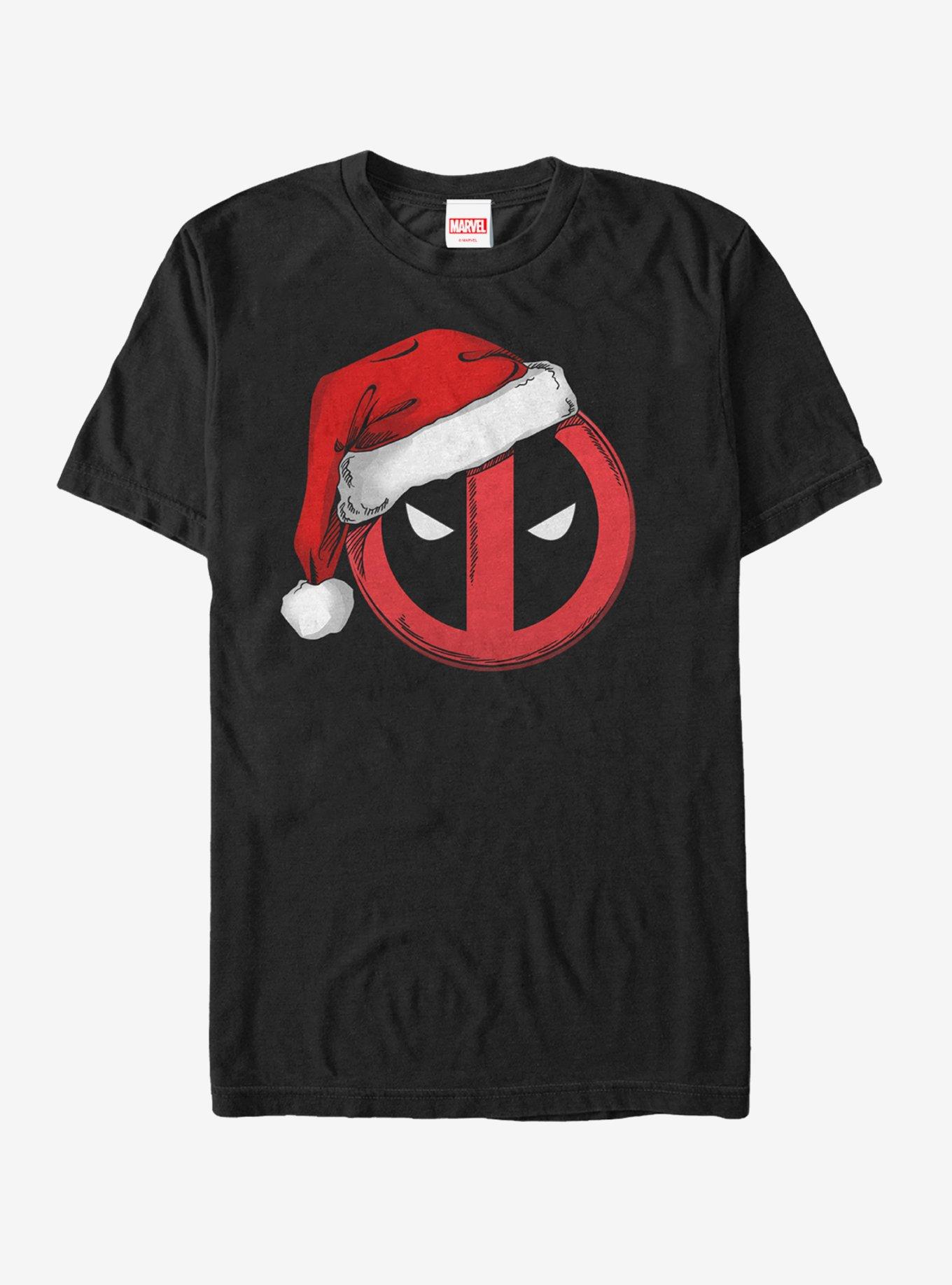 Marvel Christmas Deadpool Santa Hat T-Shirt T-Shirt | Trending Design | Great Gift Idea