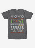 Nintendo Mario And Bowser Ugly Christmas Sweater T-shirt | Trendy Graphic Tee | Casual Unisex T-shirt