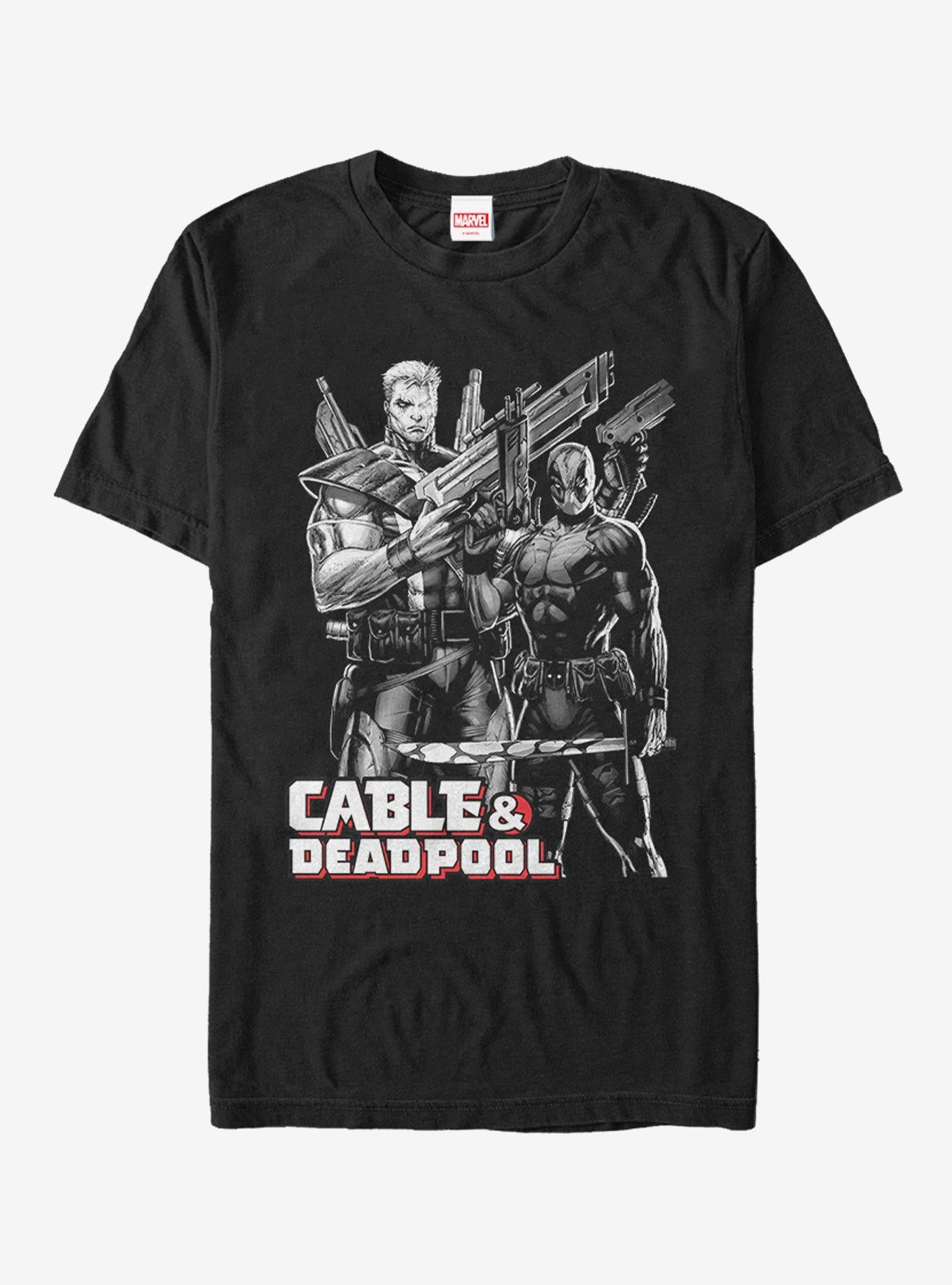 Marvel Deadpool Grey-Scale Cable Deadpool T-Shirt | Premium Unisex T-Shirt, Trending Graphic Tee