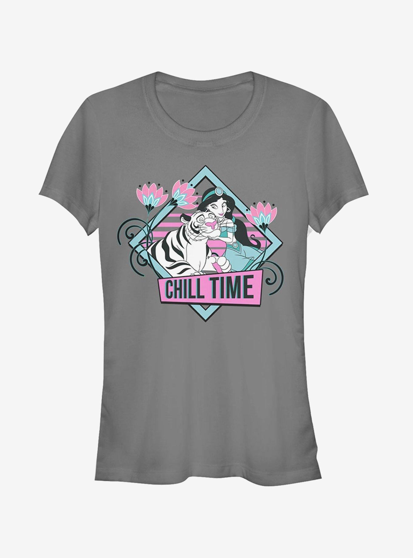 Disney Aladdin Jasmine and Rajah Chill Girls T-Shirt | Premium Unisex T-Shirt, Trending Graphic Tee