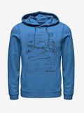 Jurassic World Fallen Kingdom T. Rex Schematics Hoodie