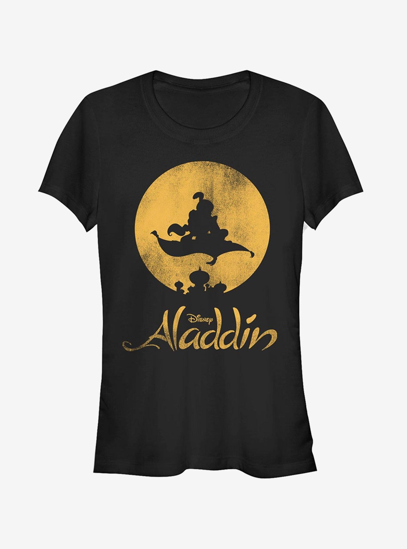 Disney Magic Carpet Ride Silhouette Girls T-Shirt | Premium Unisex T-Shirt, Trending Graphic Tee