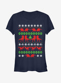 T Rex Ugly Christmas Sweater Girls T-Shirt T-Shirt | Viral Style | High Demand Item