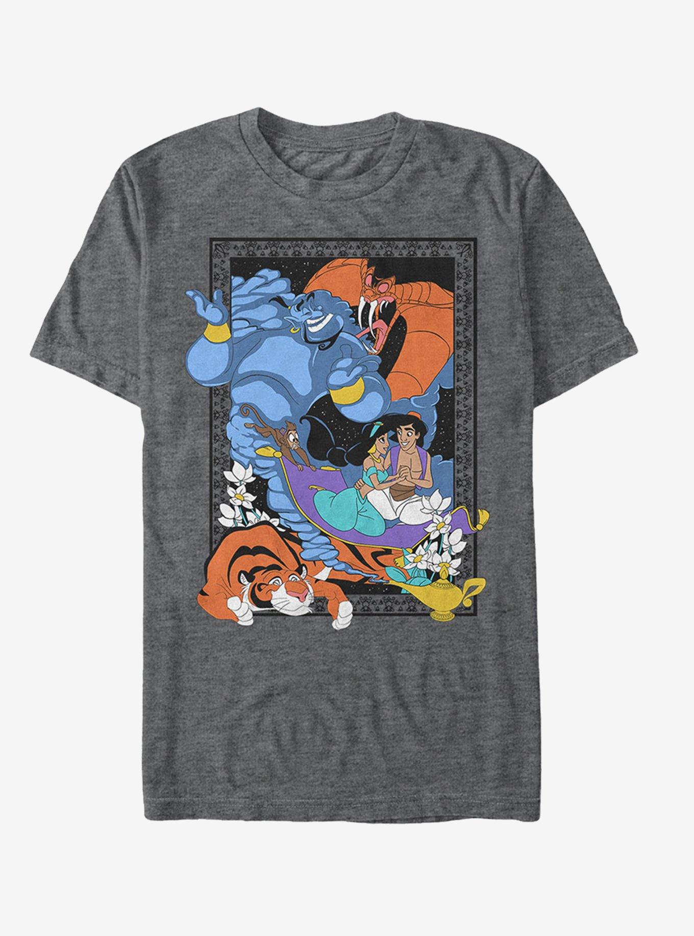 Disney Aladdin Character Frame T-Shirt | Premium Unisex T-Shirt, Trending Graphic Tee