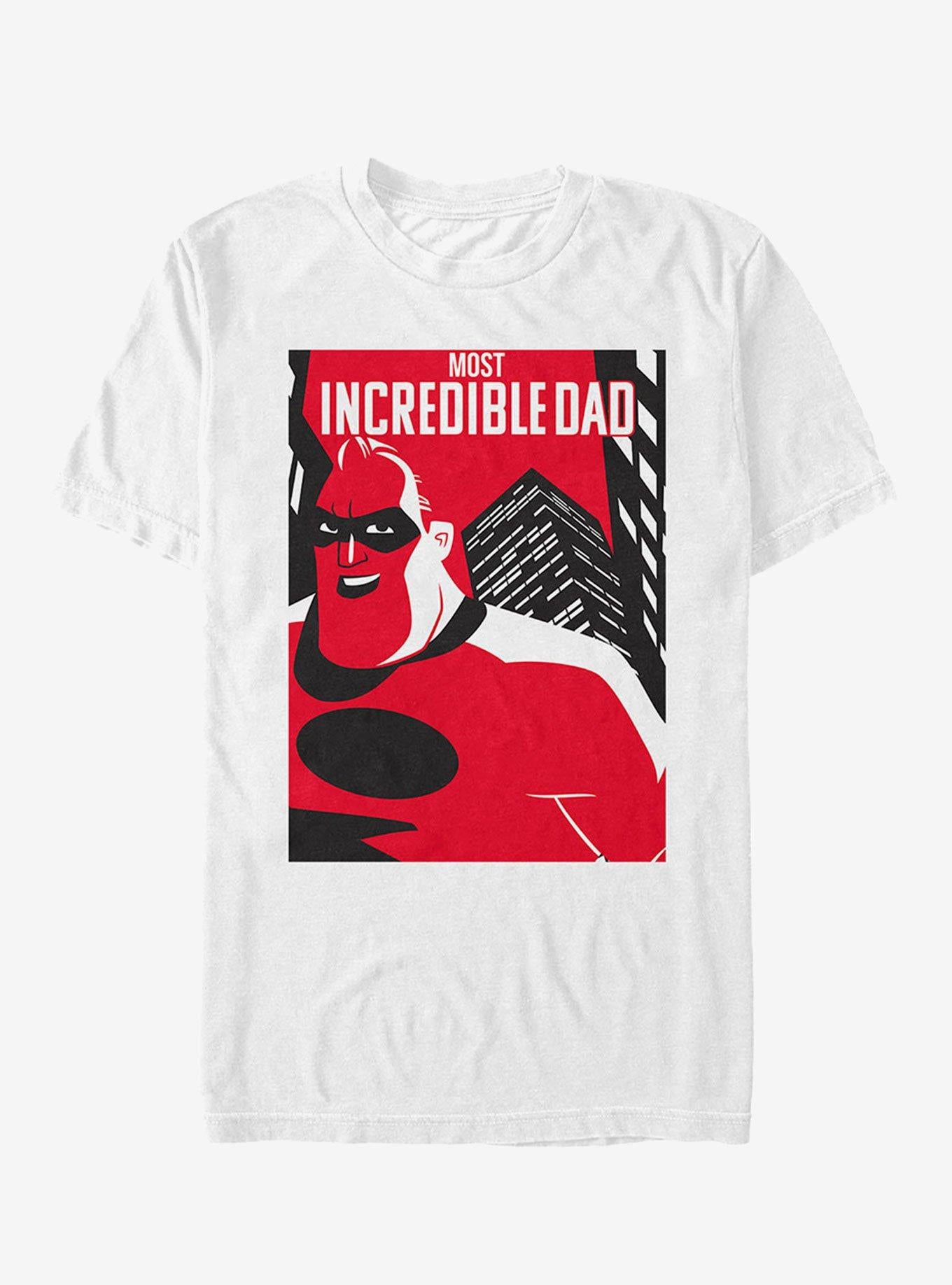 Disney Pixar The Incredibles Most Incredible Dad Skyscraper T-Shirt | Premium Unisex T-Shirt, Trending Graphic Tee
