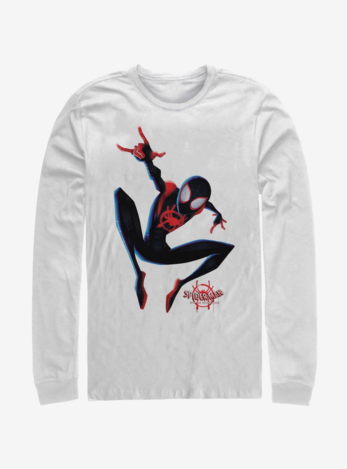 Marvel Spider-Man Into The Spider-Verse Big Miles Long-Sleeve T-Shirt | Premium Unisex T-Shirt, Trending Graphic Tee