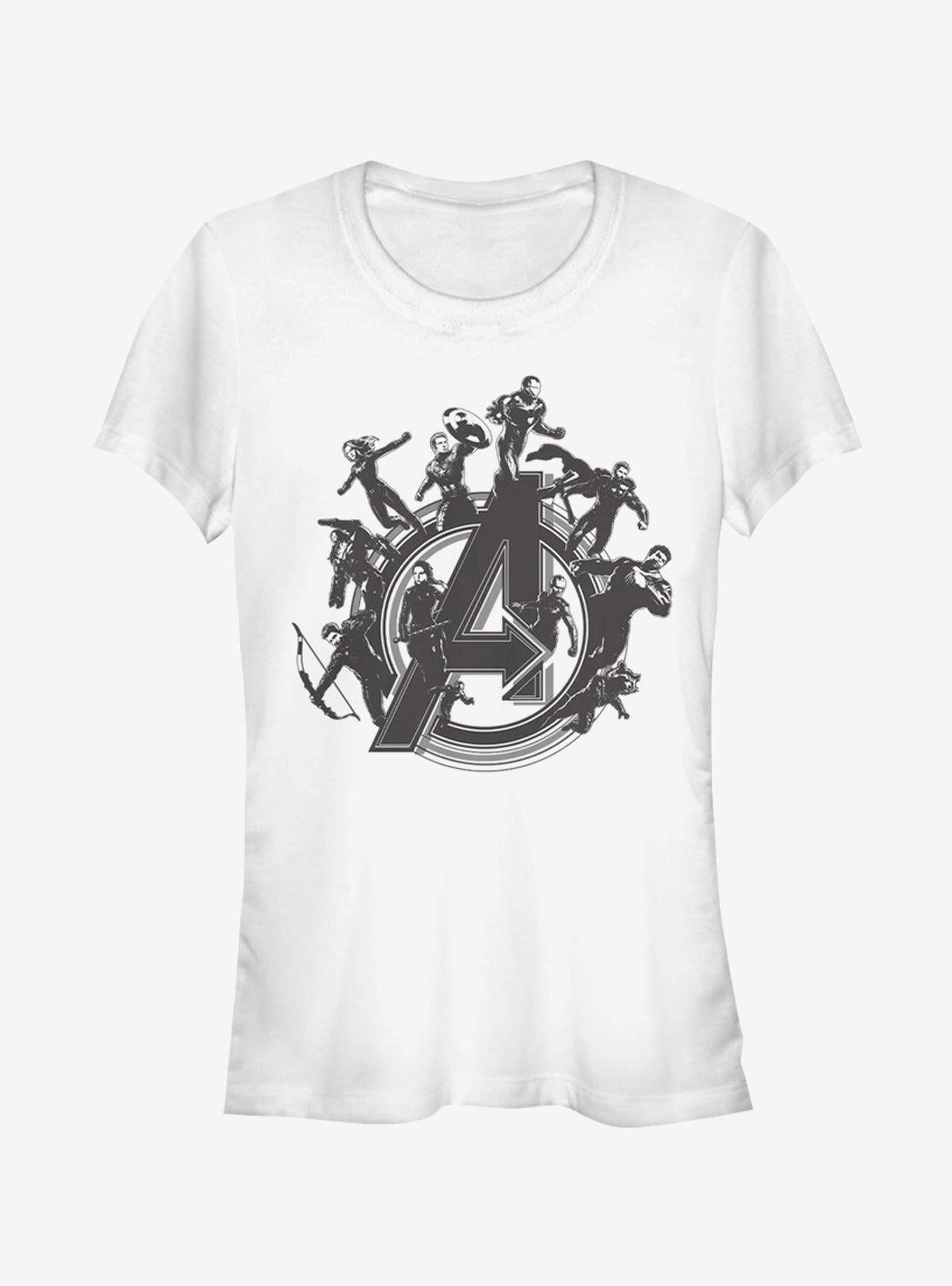Marvel Avengers Endgame Flying Heroes Girls White T-Shirt | Premium Unisex T-Shirt, Trending Graphic Tee