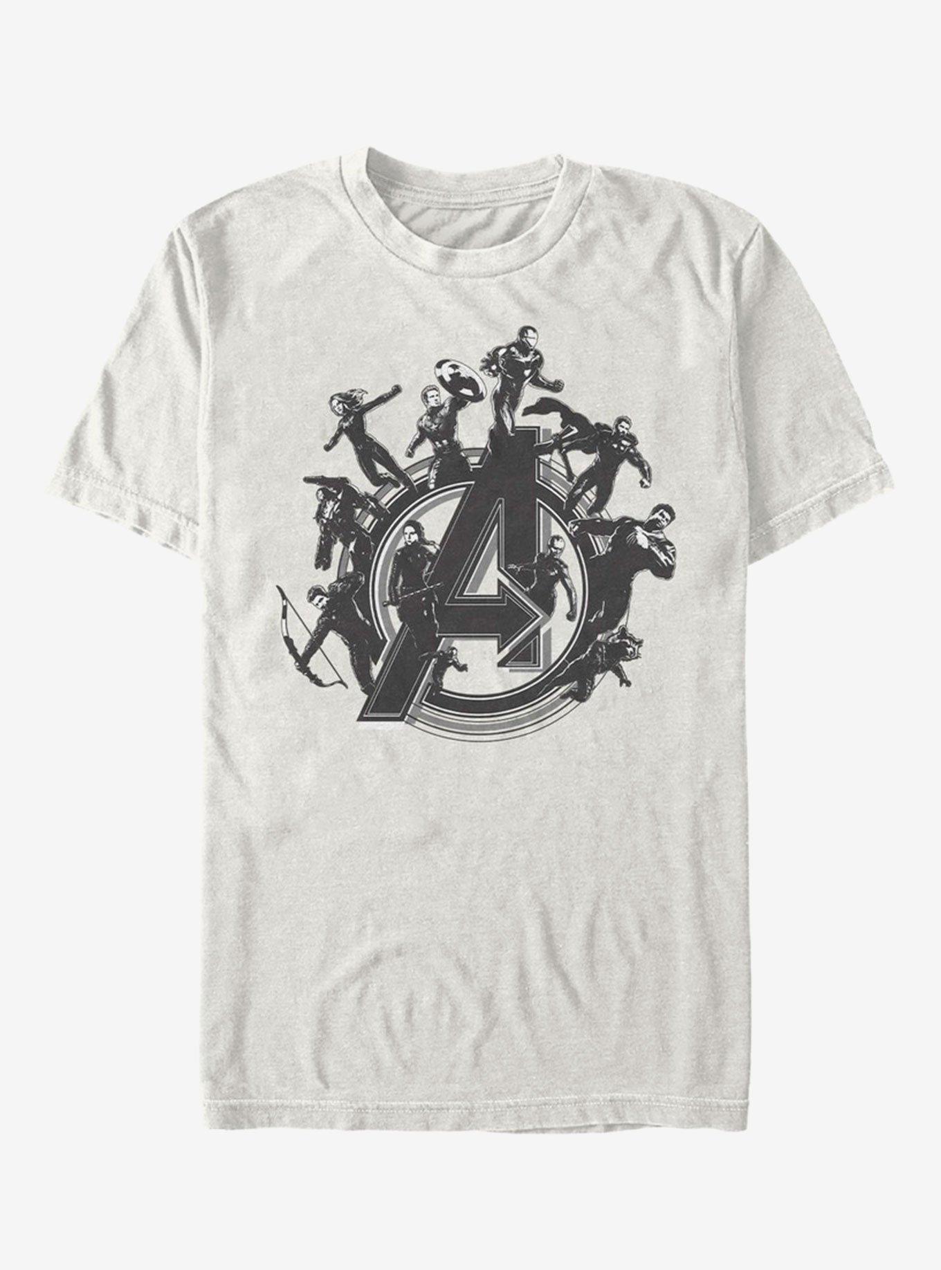 Marvel Avengers Endgame Flying Heroes Natural T-Shirt | Premium Unisex T-Shirt, Trending Graphic Tee