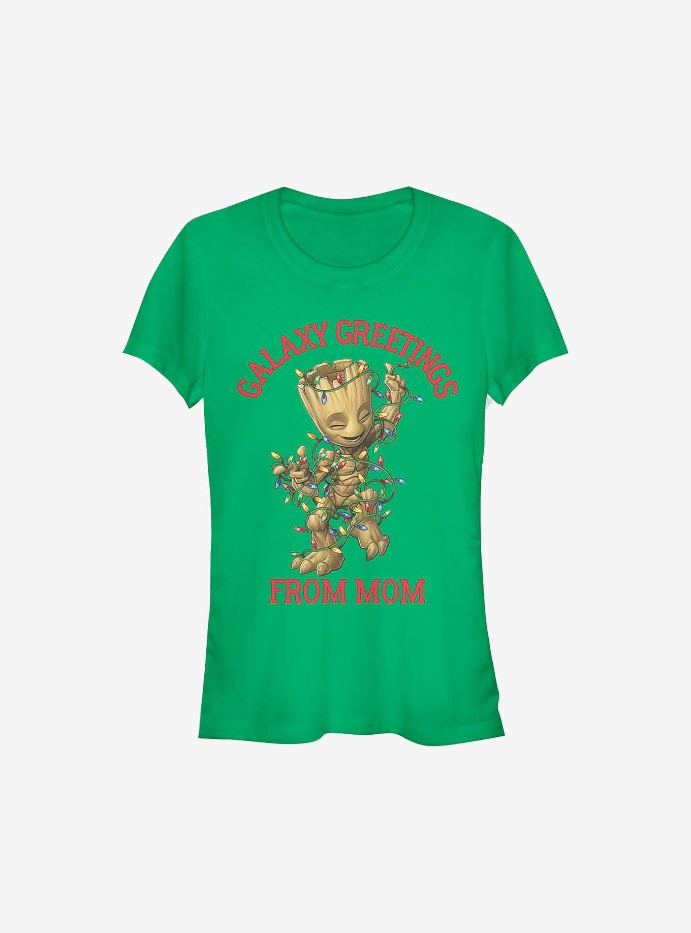 Marvel Guardians Of The Galaxy Christmas Groot Greetings From Mom Girls T-Shirt T-Shirt | Best-Selling Artwork | Must-Have Style
