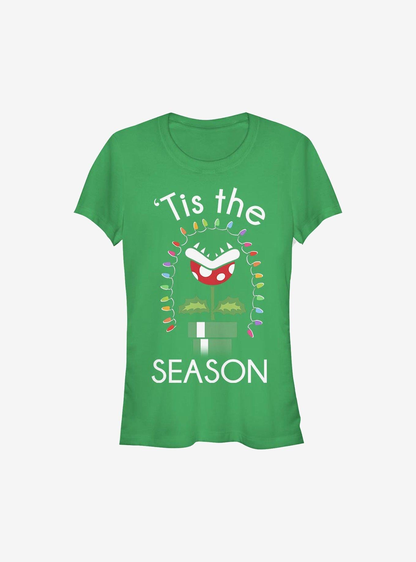 Super Mario 'Tis The Season Christmas Piranha Girls T-Shirt T-Shirt | Viral Style | Perfect For Daily Wear