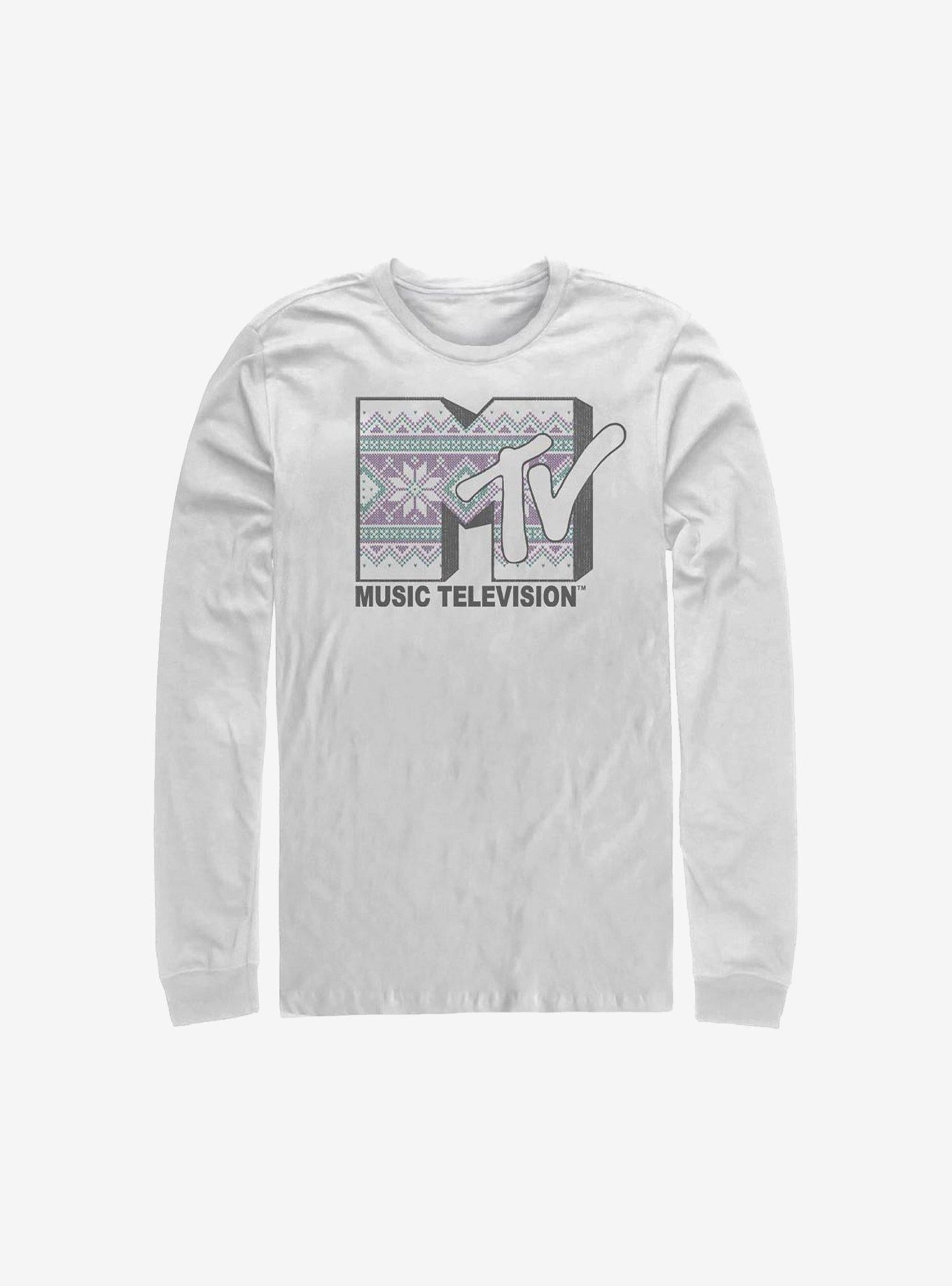 MTV Christmas Pattern Long-Sleeve T-Shirt T-Shirt | Viral Style | Must-Have Style