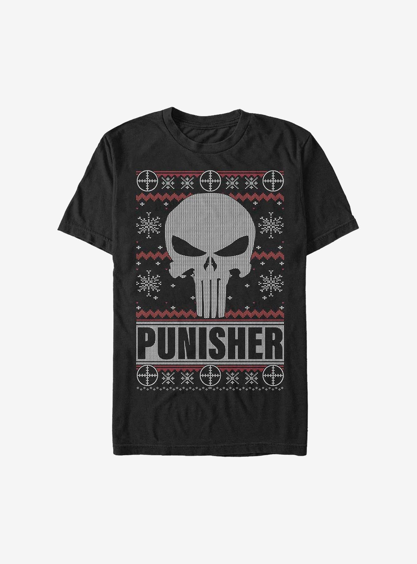 Marvel Punisher Christmas Pattern Sweater T-Shirt T-Shirt | Trending Design | High Demand Item