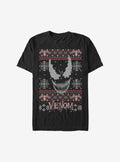 Marvel Venom Face Christmas Pattern Sweater T-Shirt T-Shirt | Streetwear Vibe | Perfect For Daily Wear