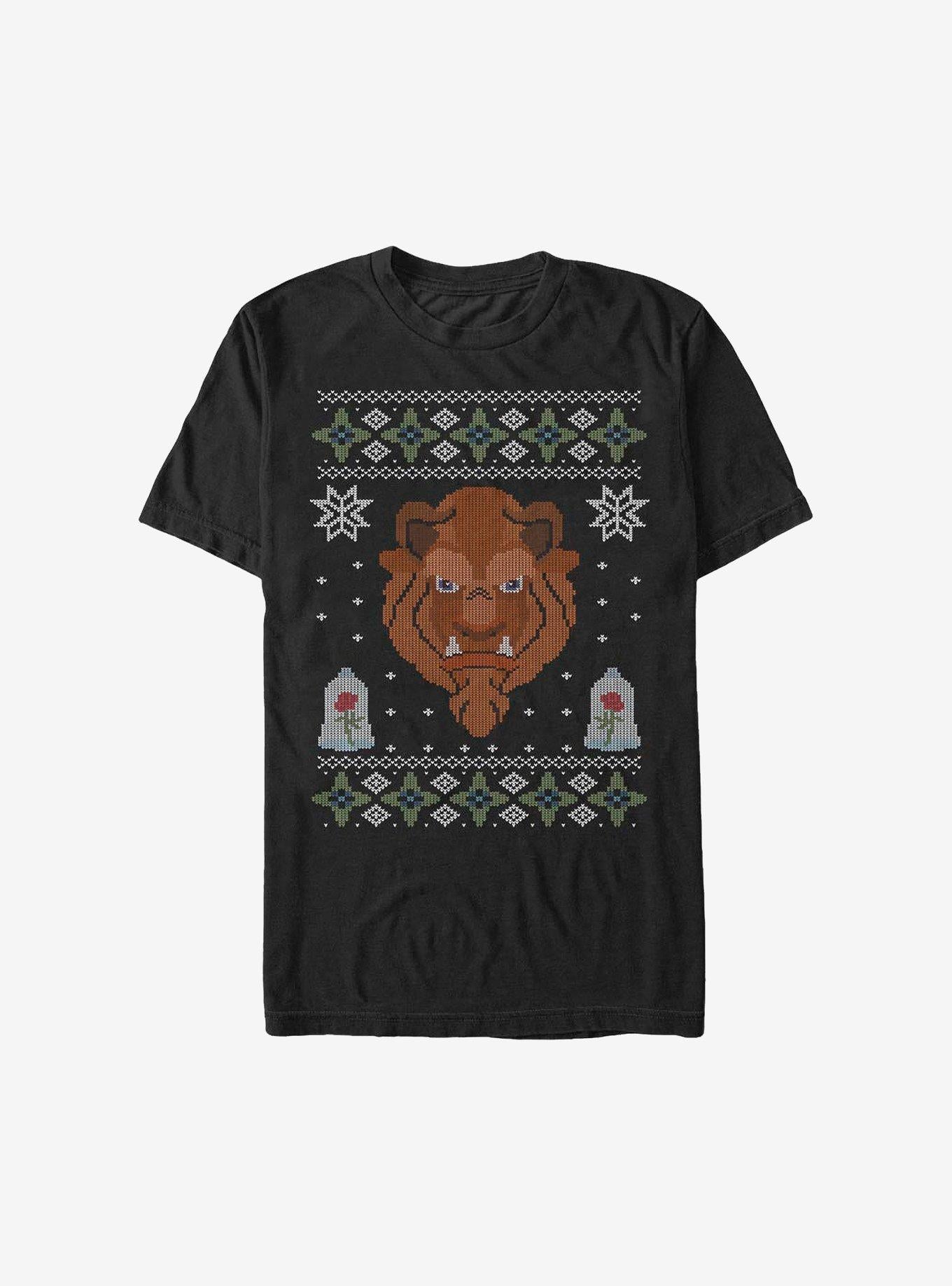Disney Beauty And The Beast The Ugly Beast Ugly Christmas Sweater T-Shirt T-Shirt | Trending Design | Great Gift Idea
