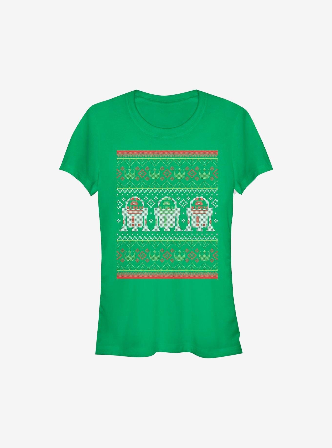 Star Wars Droid Christmas Pattern Girls T-Shirt T-Shirt | Viral Style | Must-Have Style