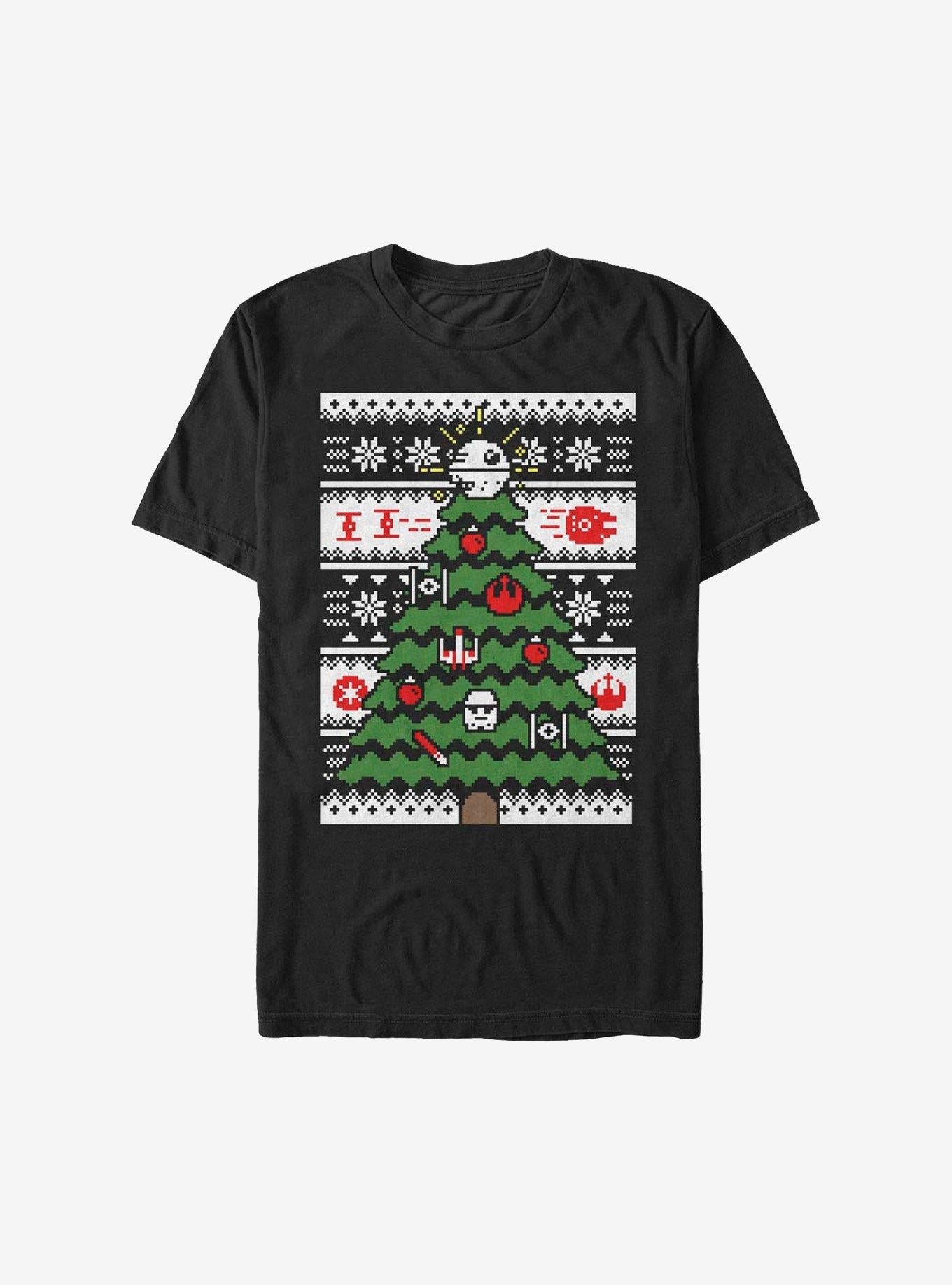 Star Wars Galactic Tree Christmas Pattern T-Shirt T-Shirt | Premium Graphic | Trending Now