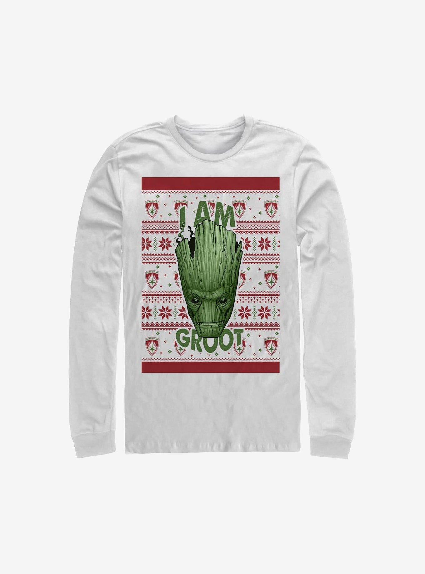 Marvel Guardians Of The Galaxy Groot Christmas Long-Sleeve T-Shirt T-Shirt | Exclusive Edition | Great Gift Idea