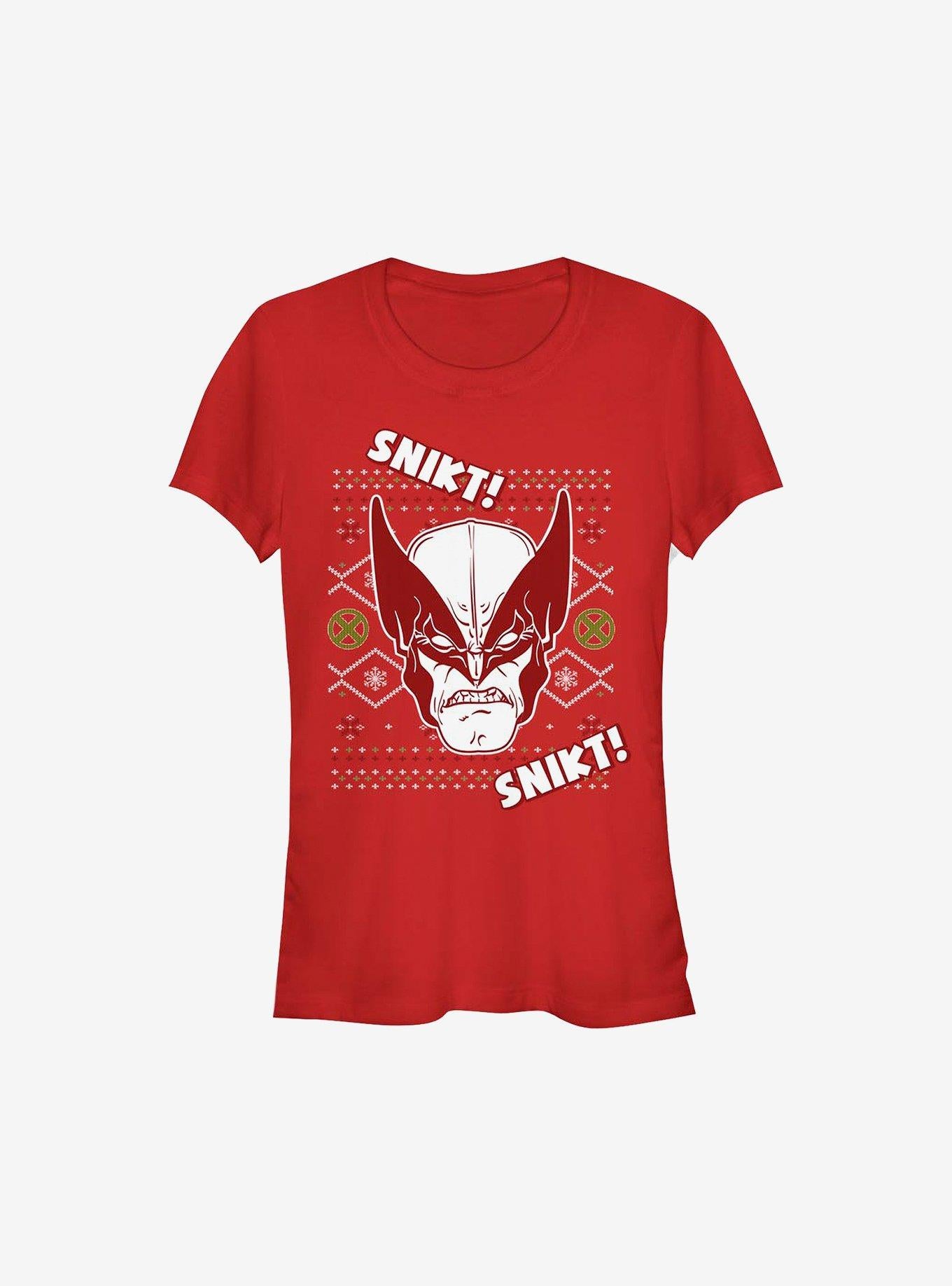 Marvel X-Men Wolverine Christmas Pattern Girls T-Shirt T-Shirt | Best-Selling Artwork | Top Pick For Fans