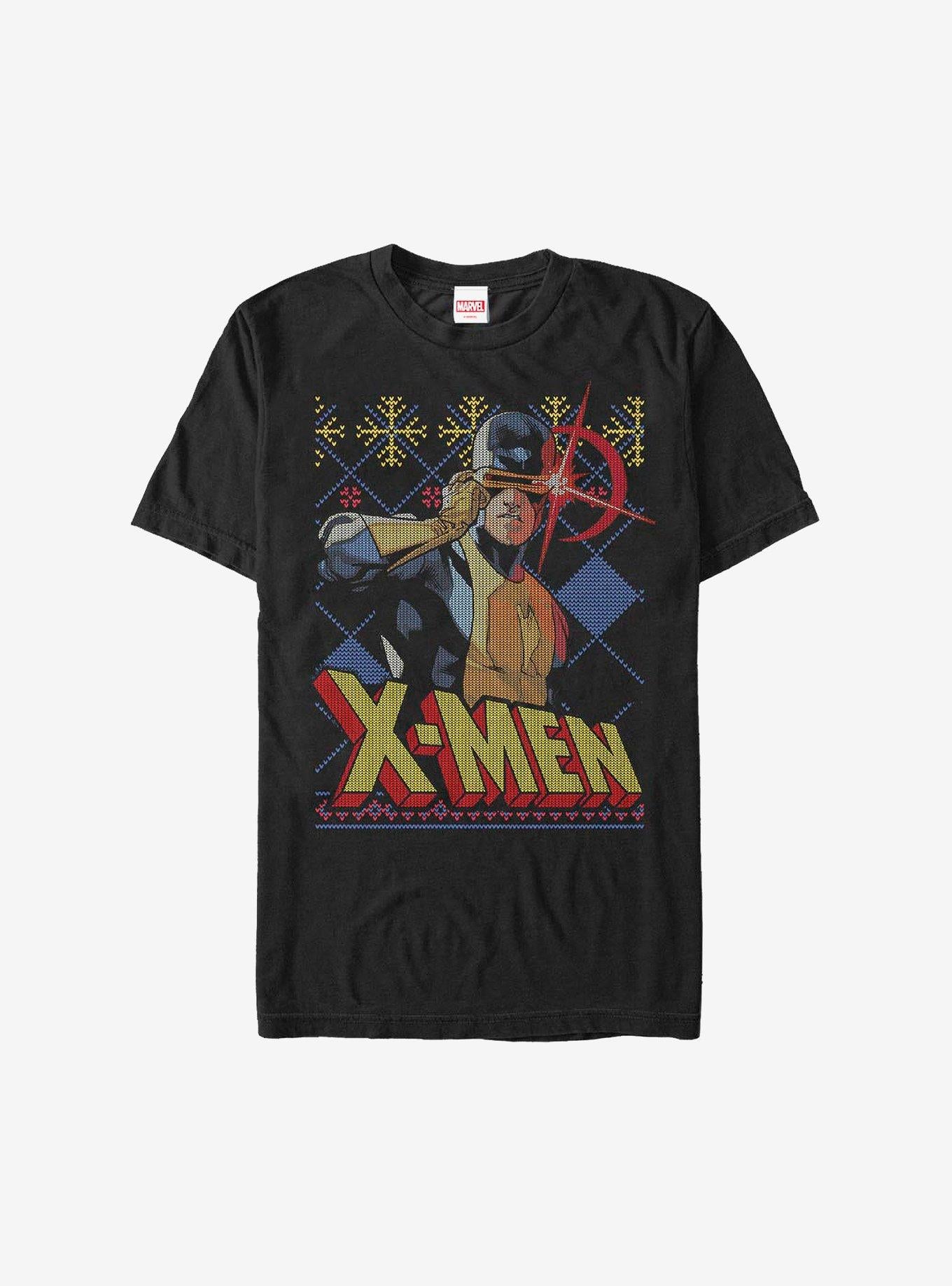 Marvel X-Men Cyclops Christmas Pattern Sweater T-Shirt T-Shirt | Viral Style | High Demand Item