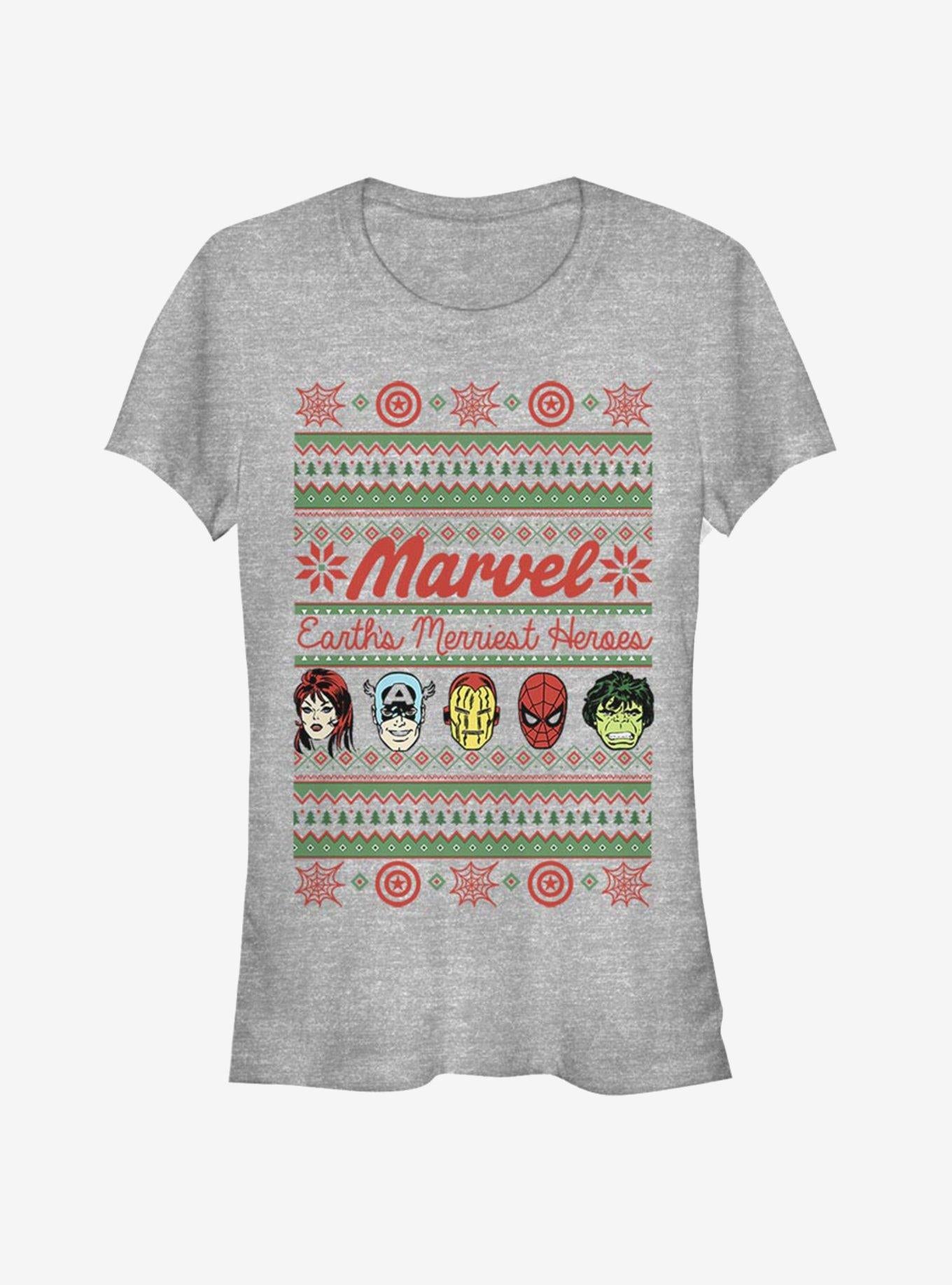 Marvel Avengers Merriest Heroes Ugly Christmas Girls T-Shirt T-Shirt | Trending Design | Perfect For Daily Wear