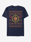Captain Marvel Logo Ugly Christmas T-Shirt T-Shirt | Viral Style | Top Pick For Fans