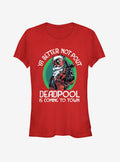 Marvel Deadpool Coming To Town Christmas Girls T-Shirt T-Shirt | Premium Graphic | Top Pick For Fans