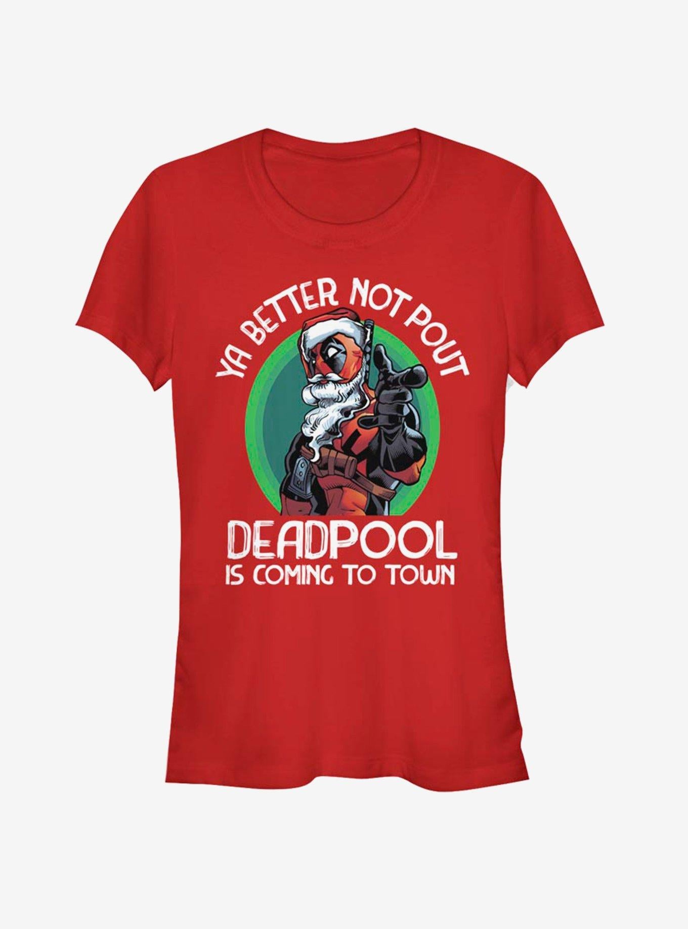 Marvel Deadpool Coming To Town Christmas Girls T-Shirt T-Shirt | Premium Graphic | Top Pick For Fans