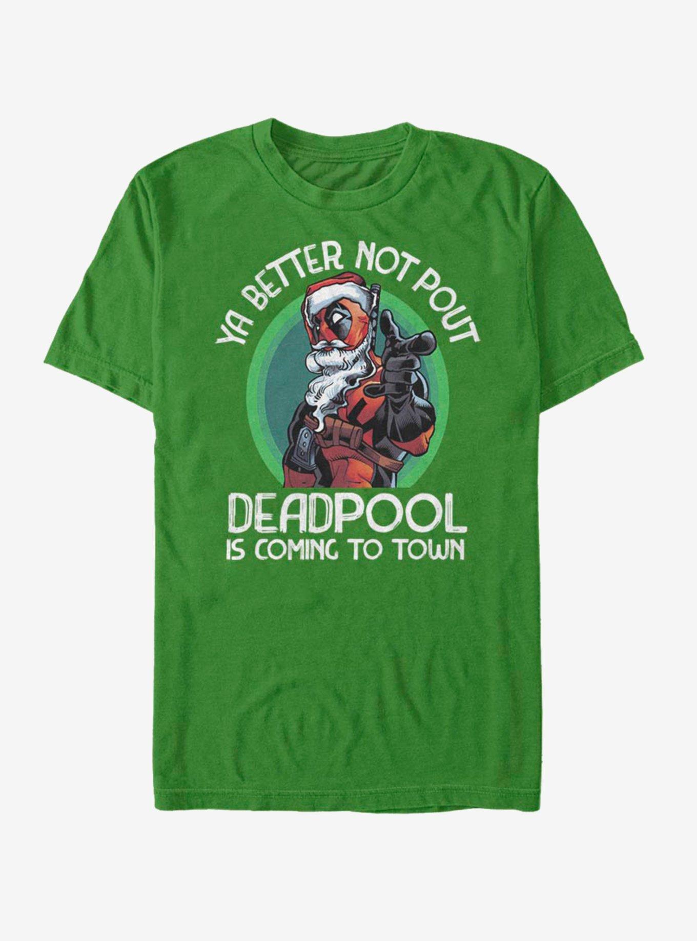 Marvel Deadpool Coming To Town Christmas T-Shirt T-Shirt | Trending Design | Perfect For Daily Wear