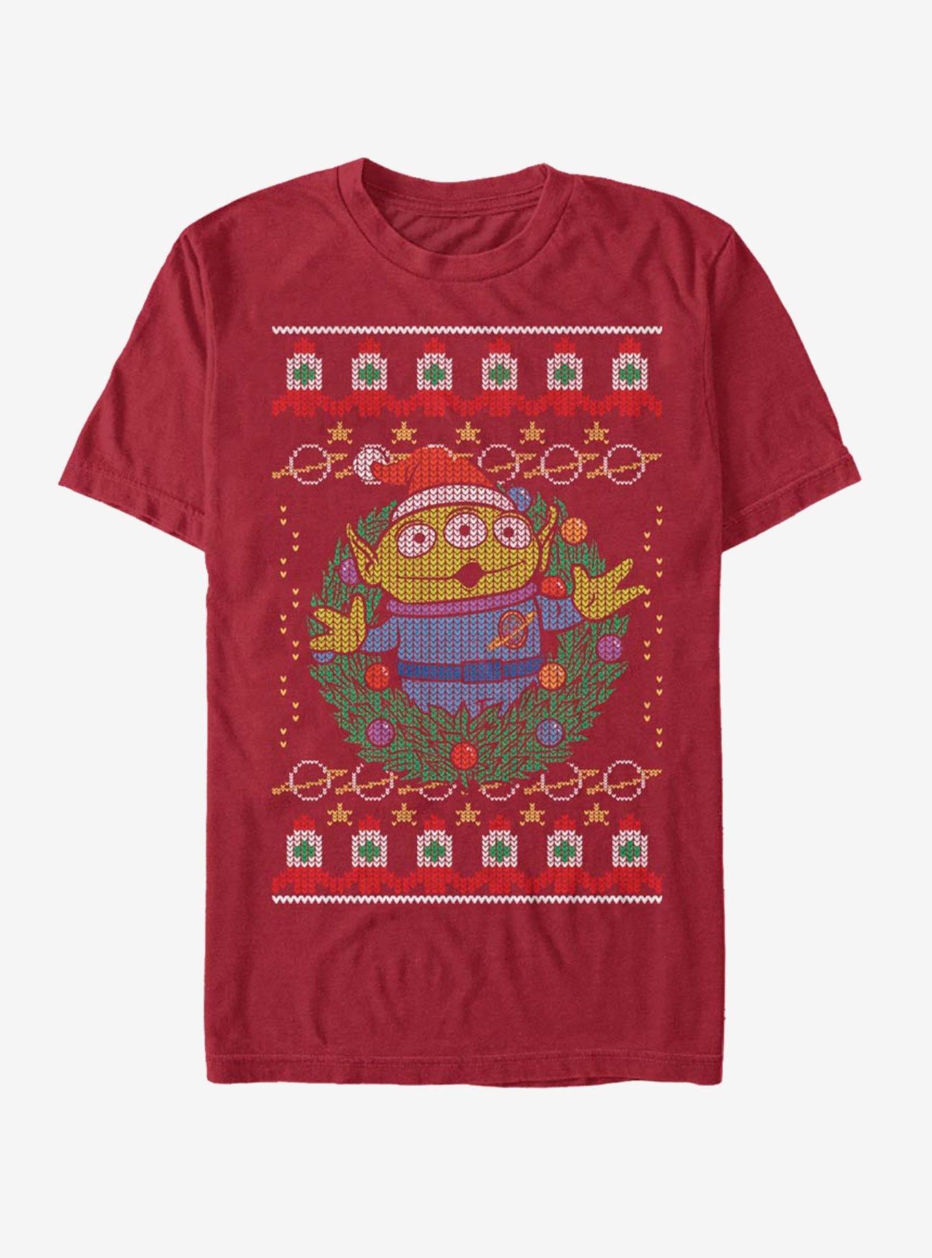 Disney Toy Story Santa Alien Ugly Christmas T-Shirt T-Shirt | Aesthetic Graphic | Trending Now