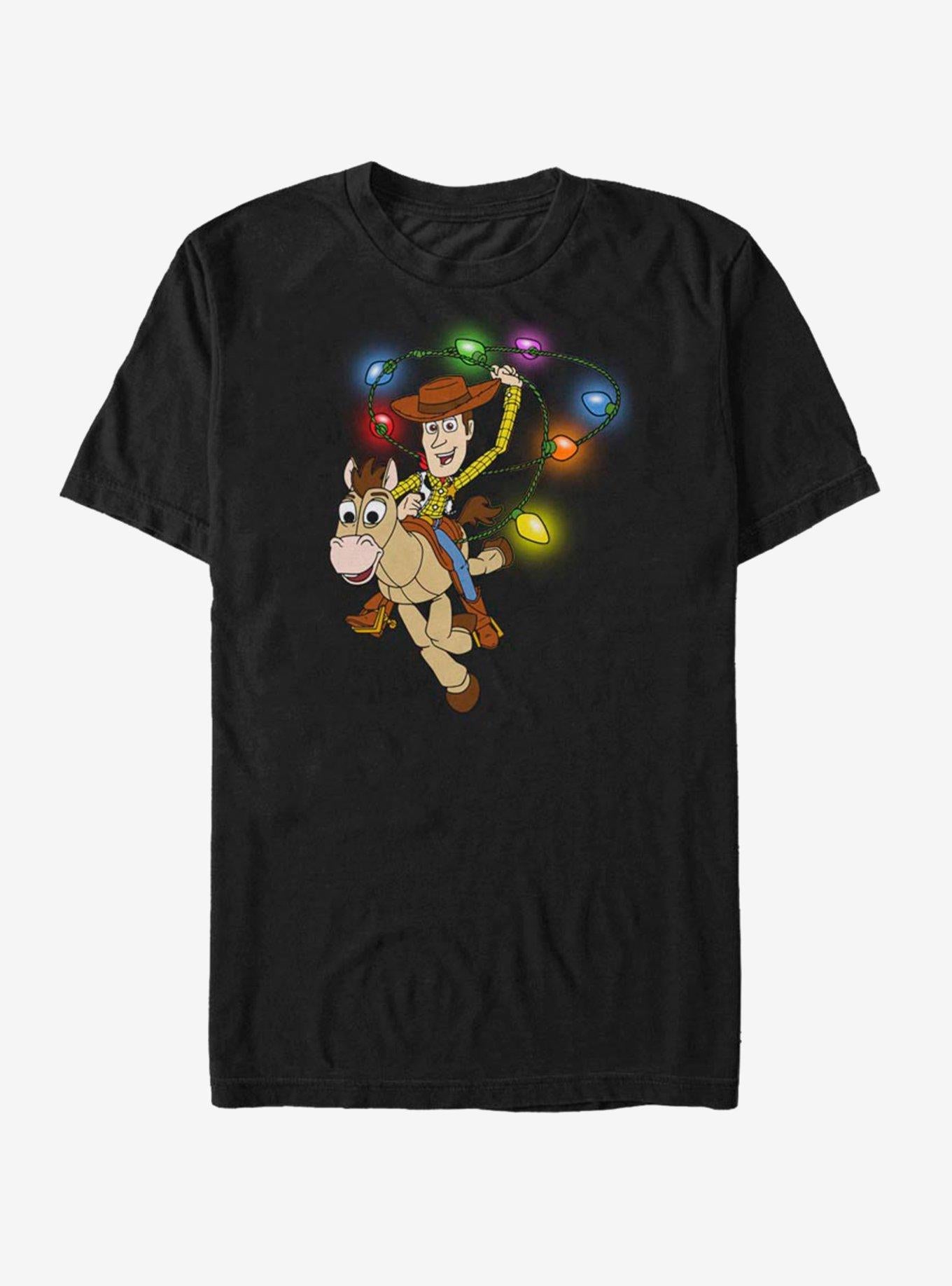 Disney Toy Story Woody Christmas Light Lasso T-Shirt T-Shirt | High-Quality Print | High Demand Item
