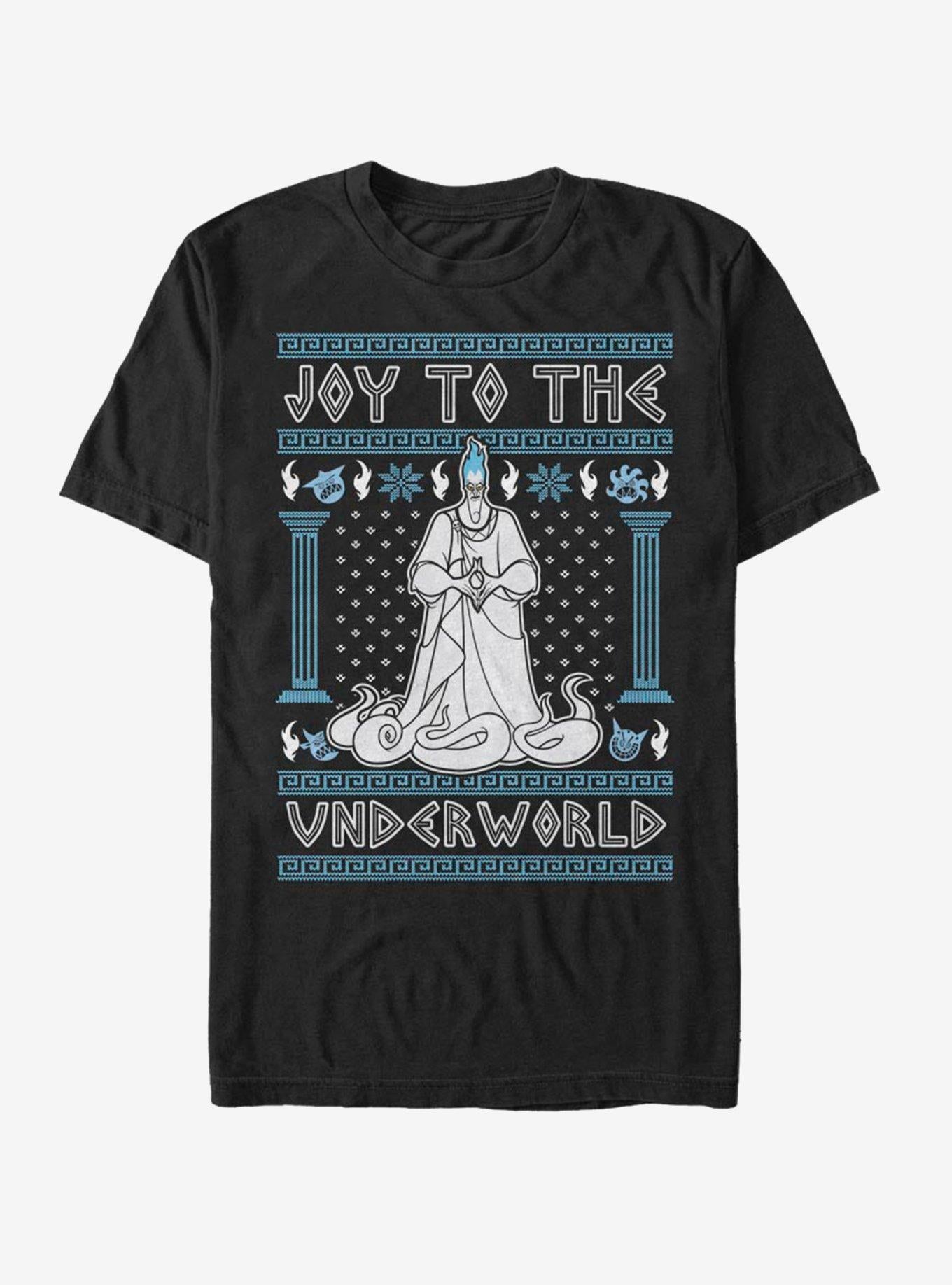 Disney Hercules Hades Joy To The Underworld Ugly Christmas T-Shirt T-Shirt | High-Quality Print | Perfect For Daily Wear
