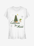 Star Wars Yoda Celebrate You Must Christmas Girls T-Shirt T-Shirt | Streetwear Vibe | High Demand Item