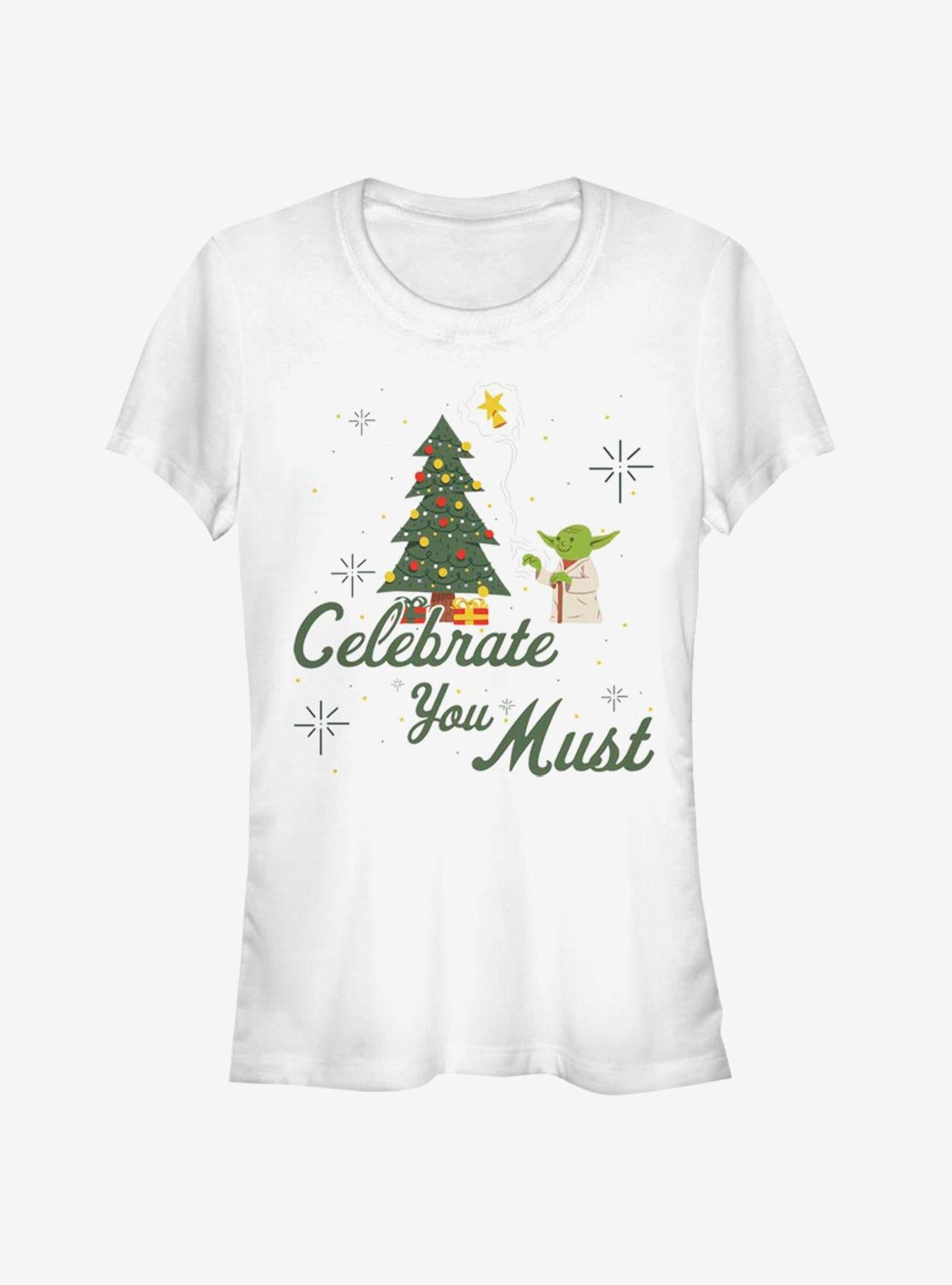 Star Wars Yoda Celebrate You Must Christmas Girls T-Shirt T-Shirt | Streetwear Vibe | High Demand Item