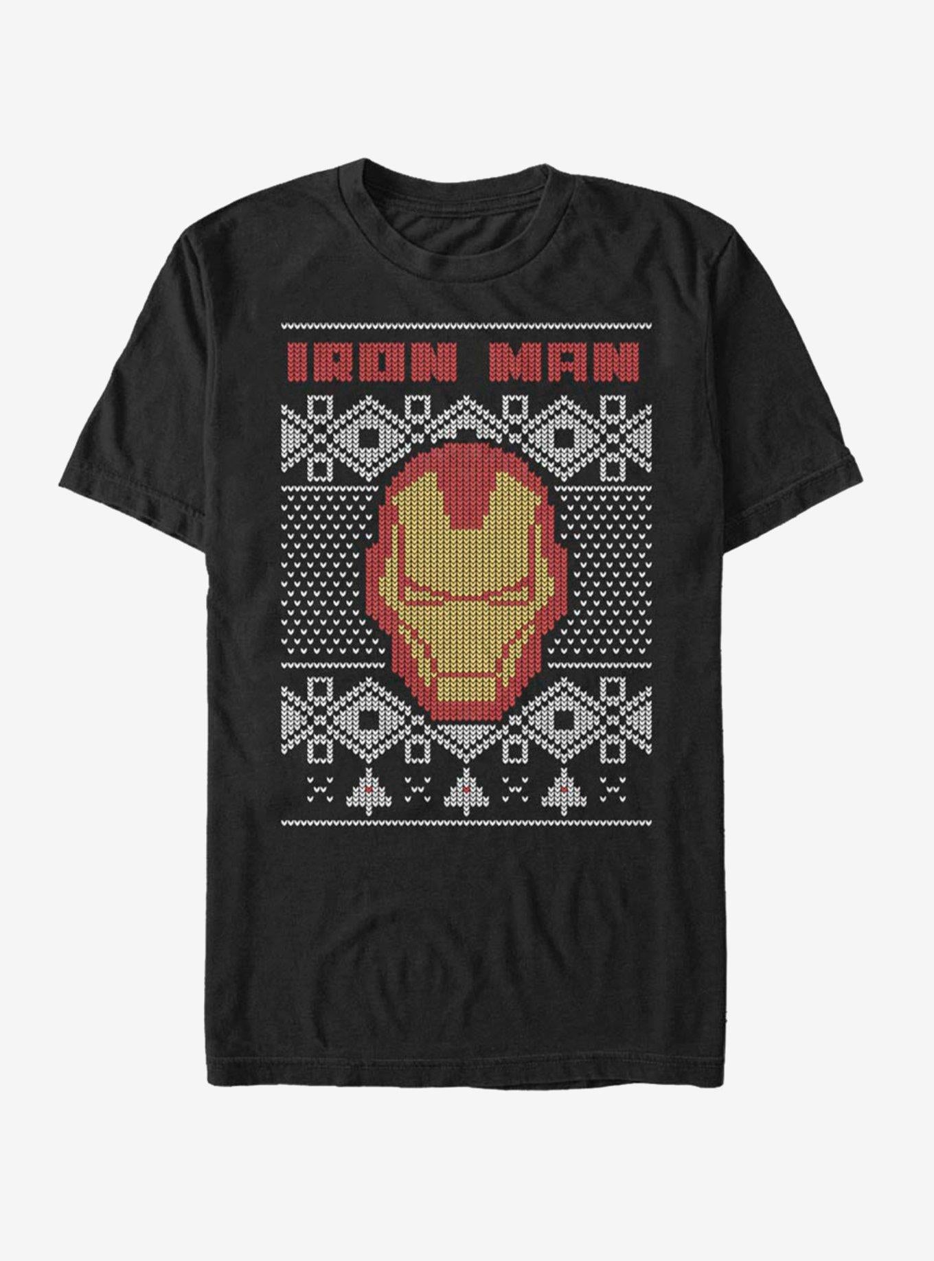 Marvel Iron Man Mask Ugly Christmas T-Shirt T-Shirt | Viral Style | Great Gift Idea