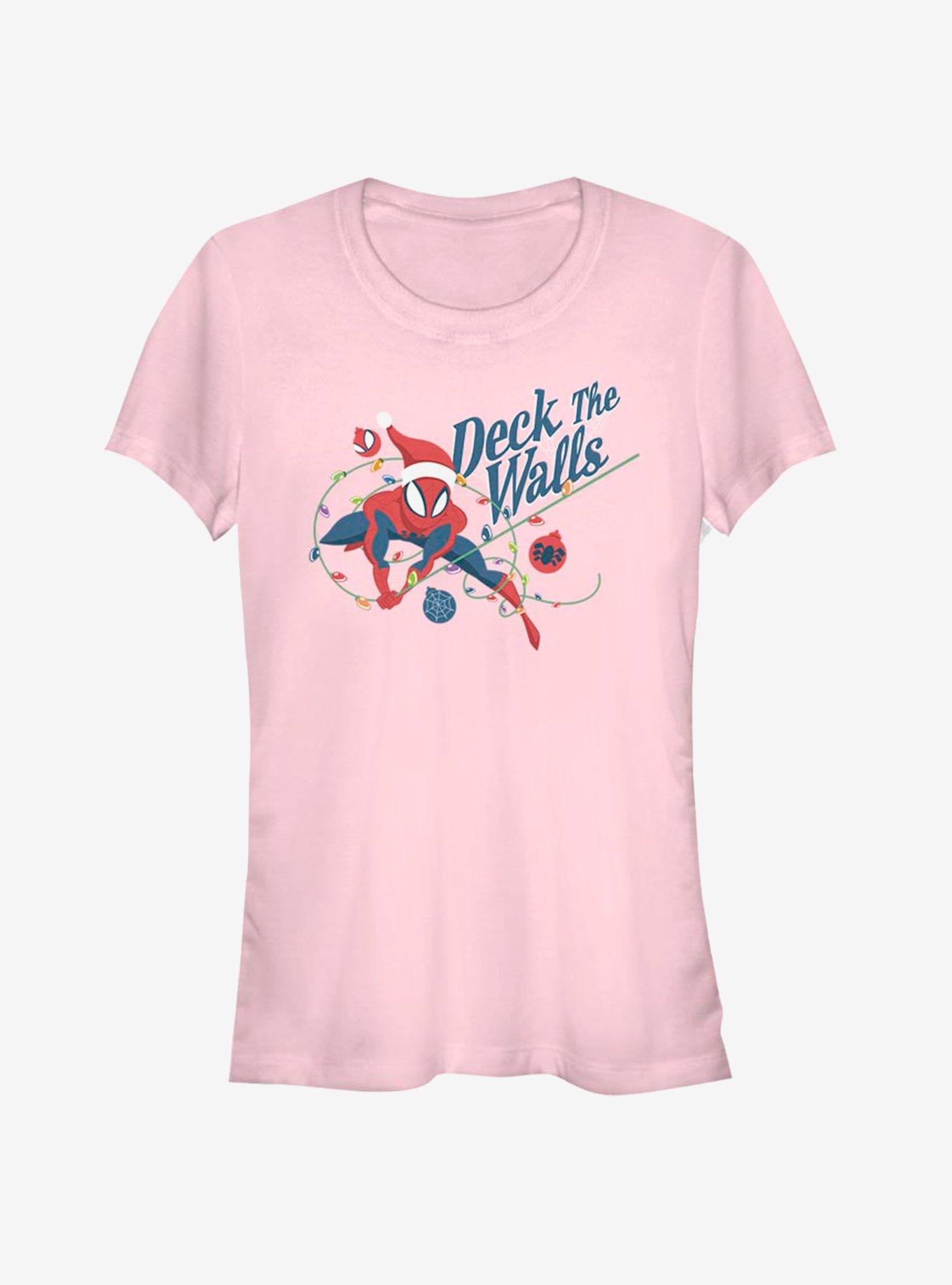 Marvel Spider-Man Deck The Walls Christmas Girls T-Shirt T-Shirt | Viral Style | Great Gift Idea