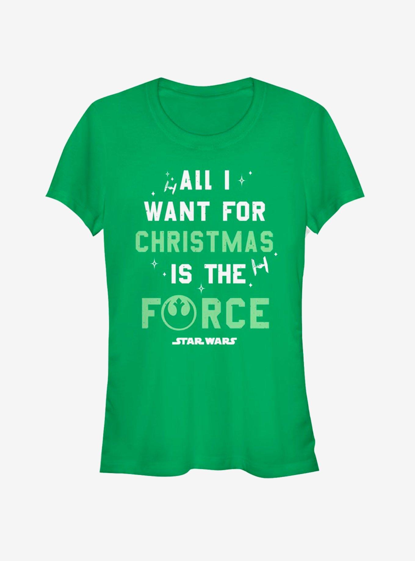 Star Wars Want the Force Christmas Girls T-Shirt T-Shirt | Exclusive Edition | Great Gift Idea