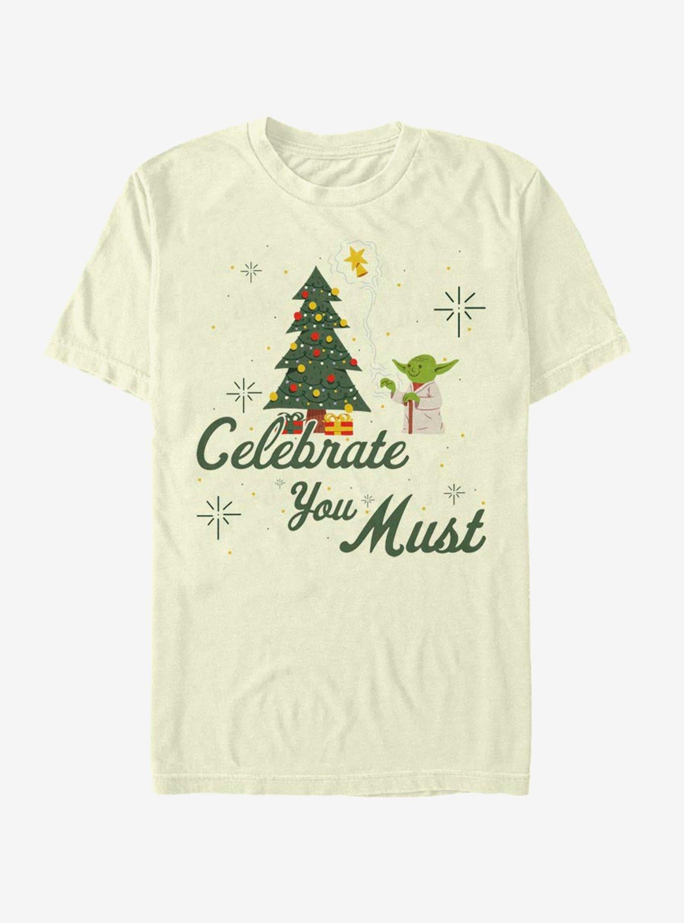 Star Wars Yoda Celebrate You Must Christmas T-Shirt T-Shirt | Exclusive Edition | Must-Have Style