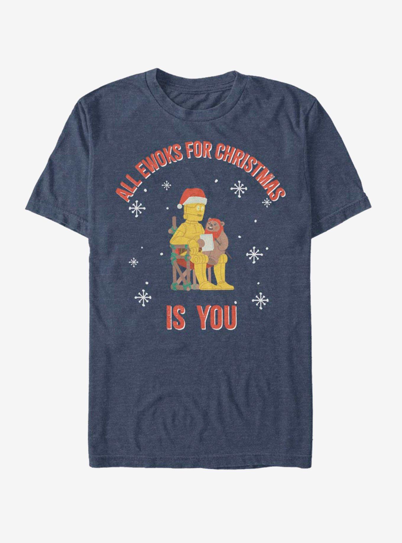 Star Wars C-3PO Santa Ewok Christmas Is You T-Shirt T-Shirt | Viral Style | Must-Have Style