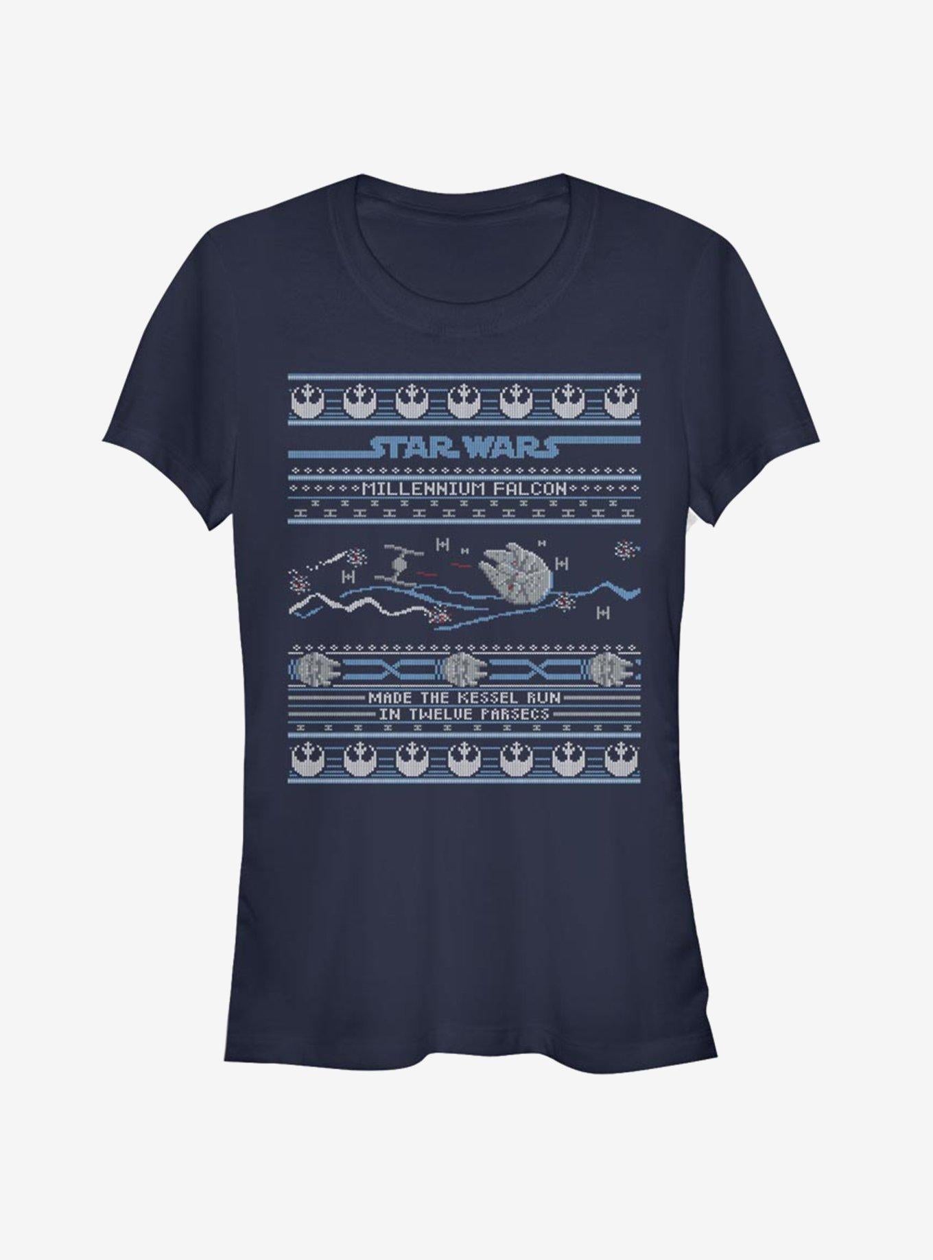 Star Wars Falcon Attack Ugly Christmas Girls T-Shirt T-Shirt | Exclusive Edition | Must-Have Style