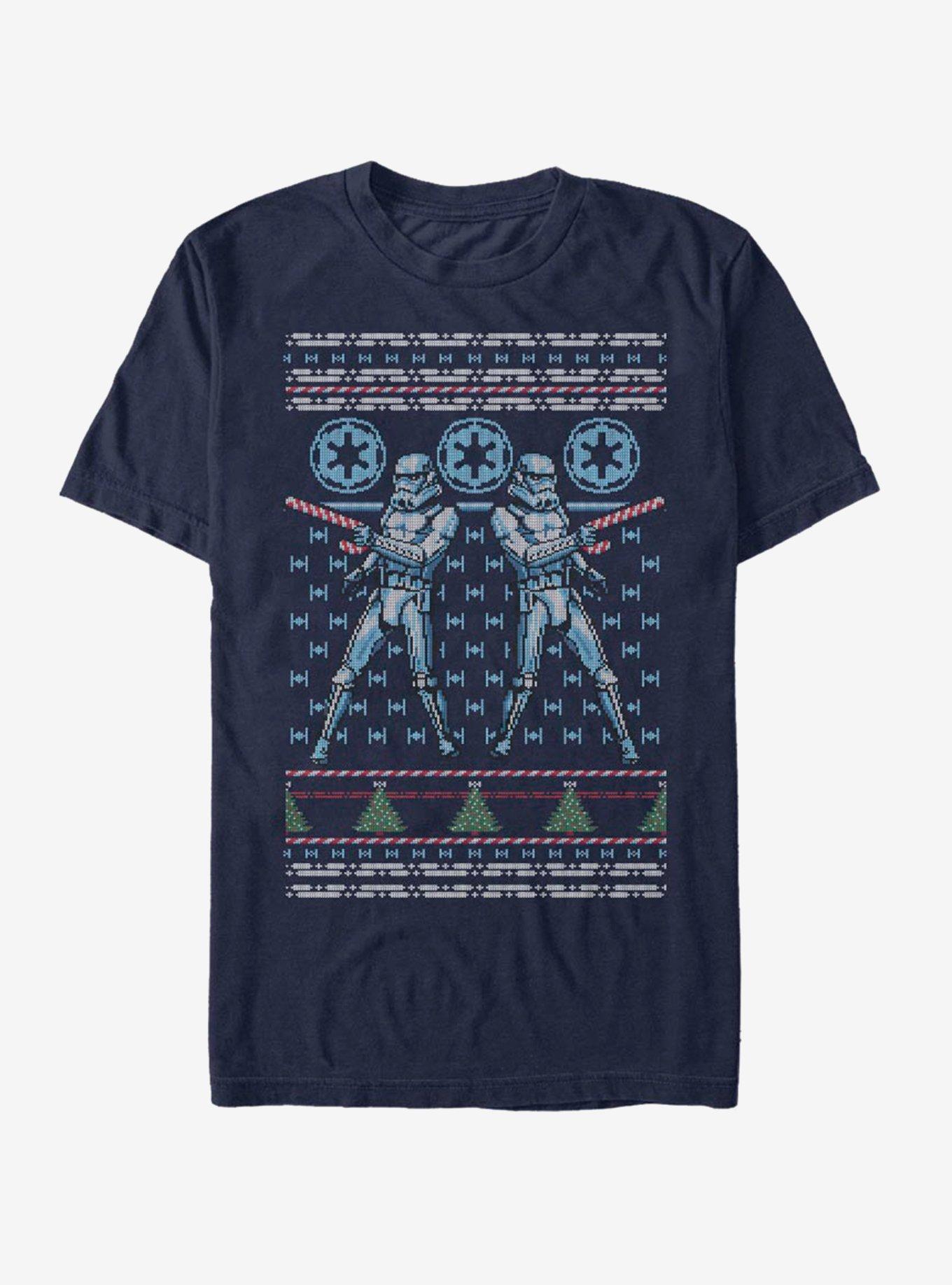 Star Wars Storm Trooper Candy Cane Ugly Christmas T-Shirt T-Shirt | Viral Style | Must-Have Style