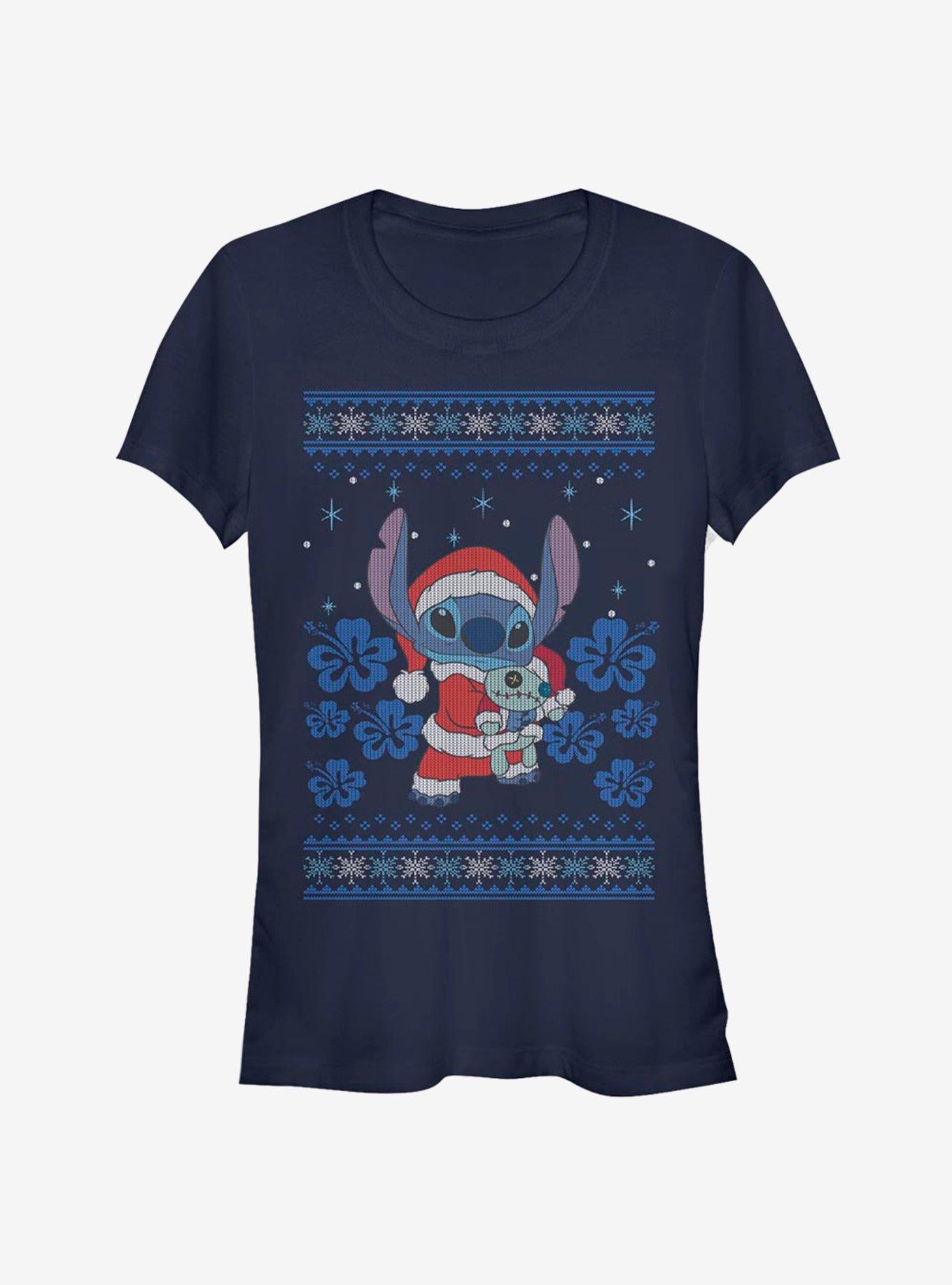 Disney Lilo Stitch Christmas Stitch Girls T-Shirt T-Shirt | High-Quality Print | Perfect For Daily Wear