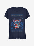 Disney Lilo Stitch Christmas Stitch Girls T-Shirt T-Shirt | Viral Style | High Demand Item