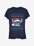 Disney Lilo Stitch Christmas Santa Stitch Girls T-Shirt T-Shirt | Streetwear Vibe | Great Gift Idea