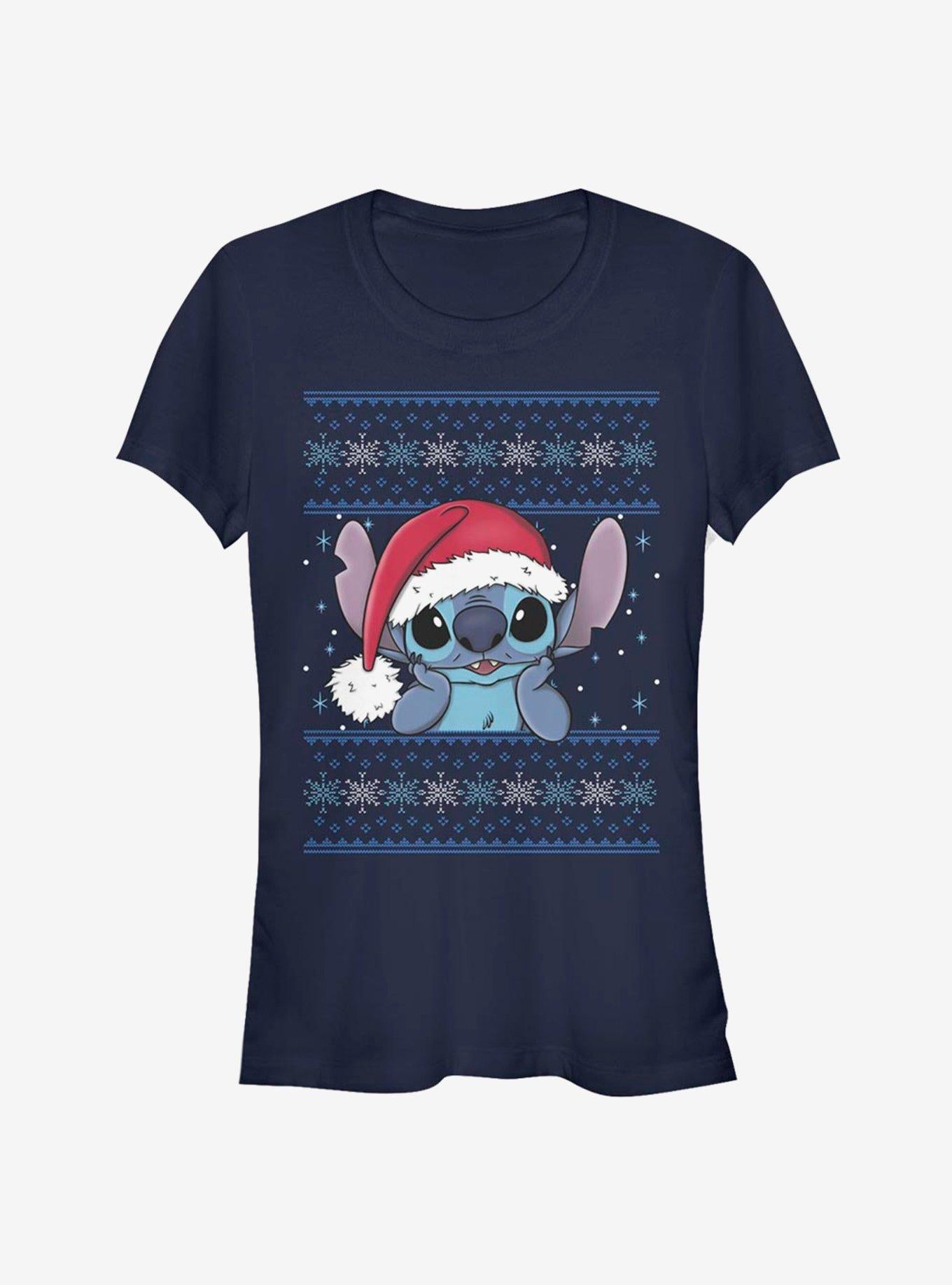 Disney Lilo Stitch Christmas Santa Stitch Girls T-Shirt T-Shirt | Streetwear Vibe | Great Gift Idea