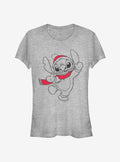 Disney Lilo Stitch Christmas Stitch Outline Girls T-Shirt T-Shirt | Trending Streetwear Style | High Demand Item