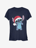 Disney Lilo & Stitch Christmas Cute Santa Stitch Girls T-Shirt