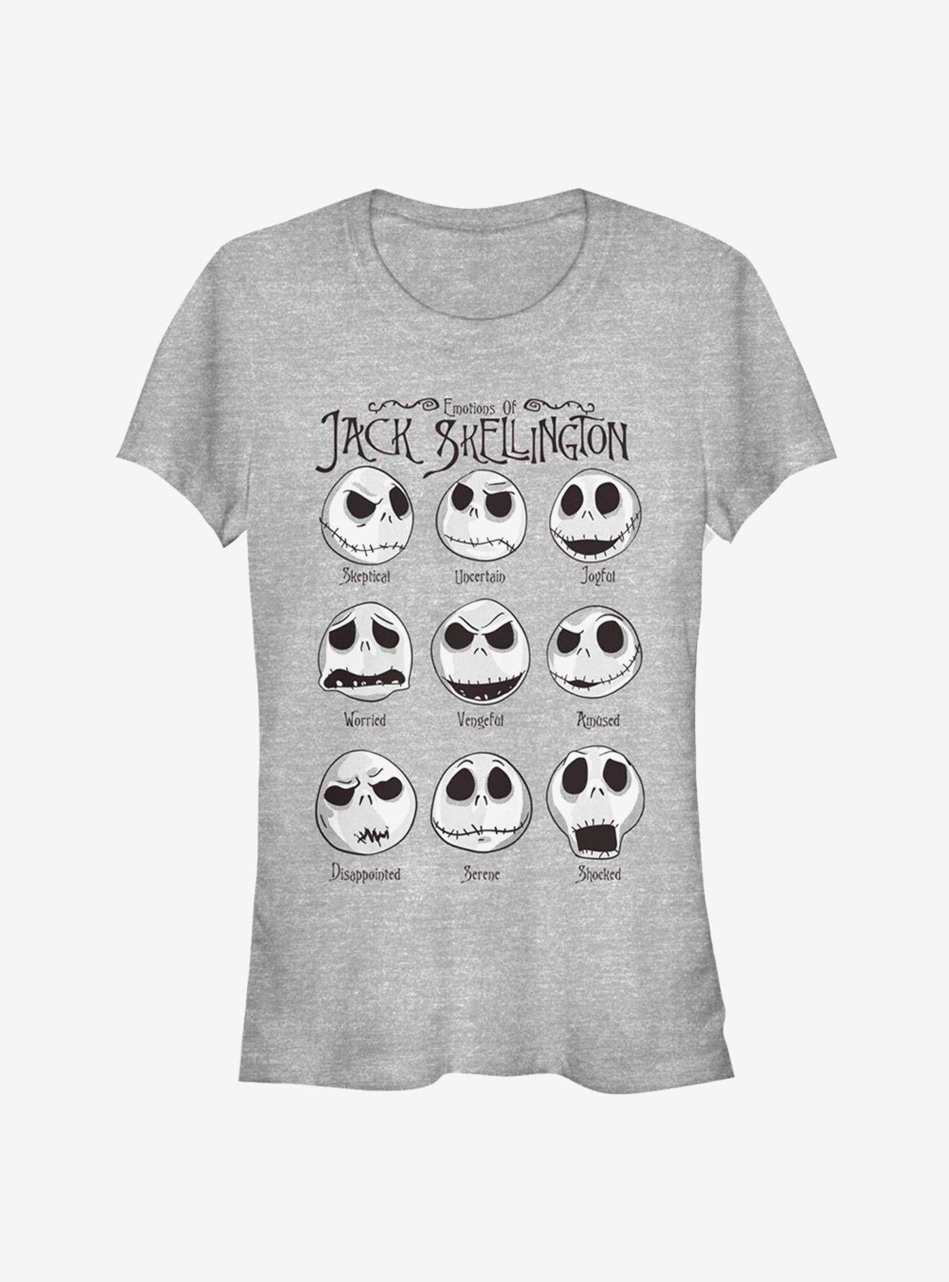 Disney The Nightmare Before Christmas The Emotions Of Jack Skellington Classic Girls T-Shirt