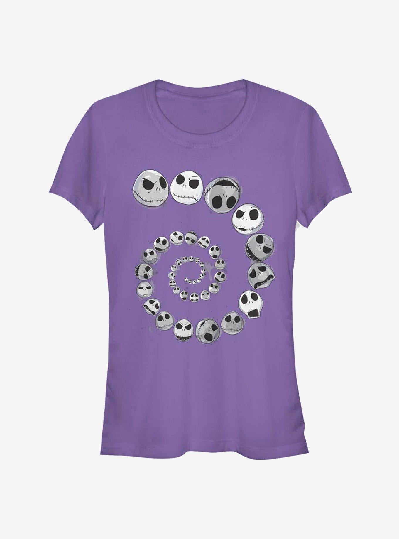Disney The Nightmare Before Christmas Jack Skellington Spiral Classic Girls T-Shirt