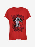 Disney The Nightmare Before Christmas What A Wonderful Nightmare Santa Jack Girls T-shirt | Trendy Graphic Tee | Casual Unisex T-shirt