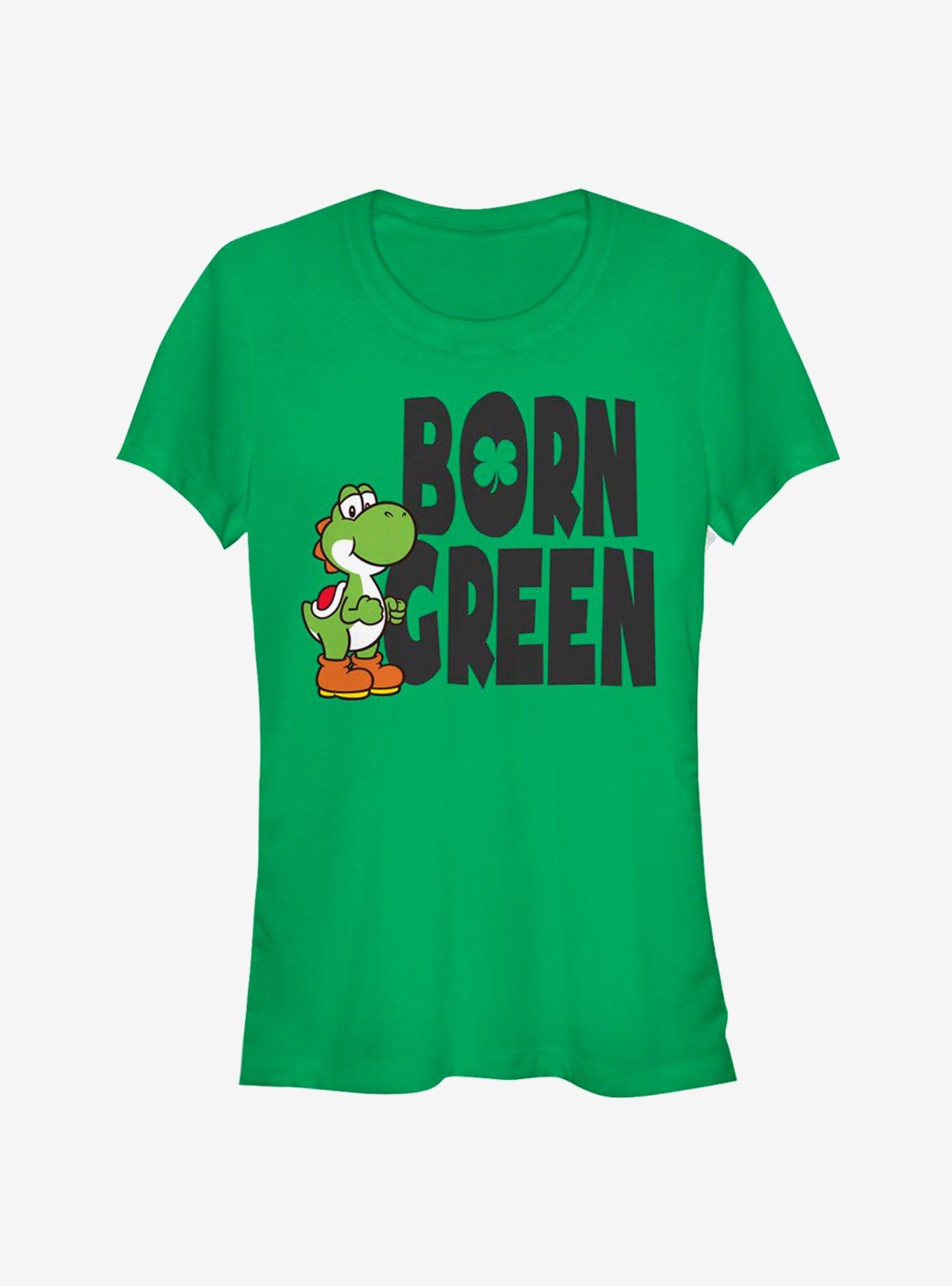 Nintendo Mario Born Green Girls T-Shirt | Premium Unisex T-Shirt, Trending Graphic Tee